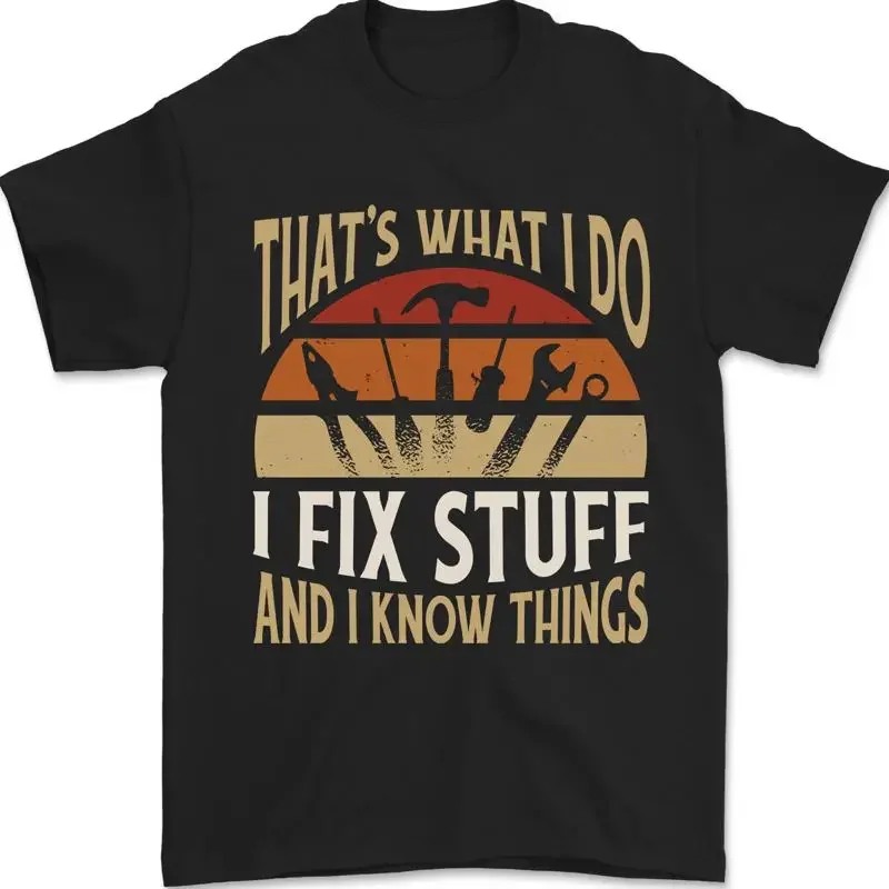 I Fix Stuff Lustig Elektriker Funkelnd Mechaniker Herren Maglietta 100%