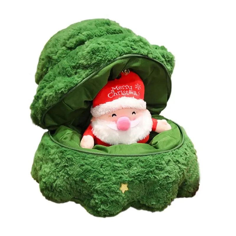 Stuffed Christmas Tree Santa Plush Toys Plush Pillow Christmas Plushies Holiday Plush Cartoon Doll Christmas Tree Stuffed Toys