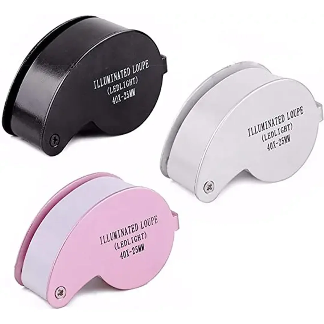 40X-25mm LED Illuminated Jewelers Loupe Magnifier With Light Diamond Eye Magnifying Glass For Jewelry Antiques Coins Stamps