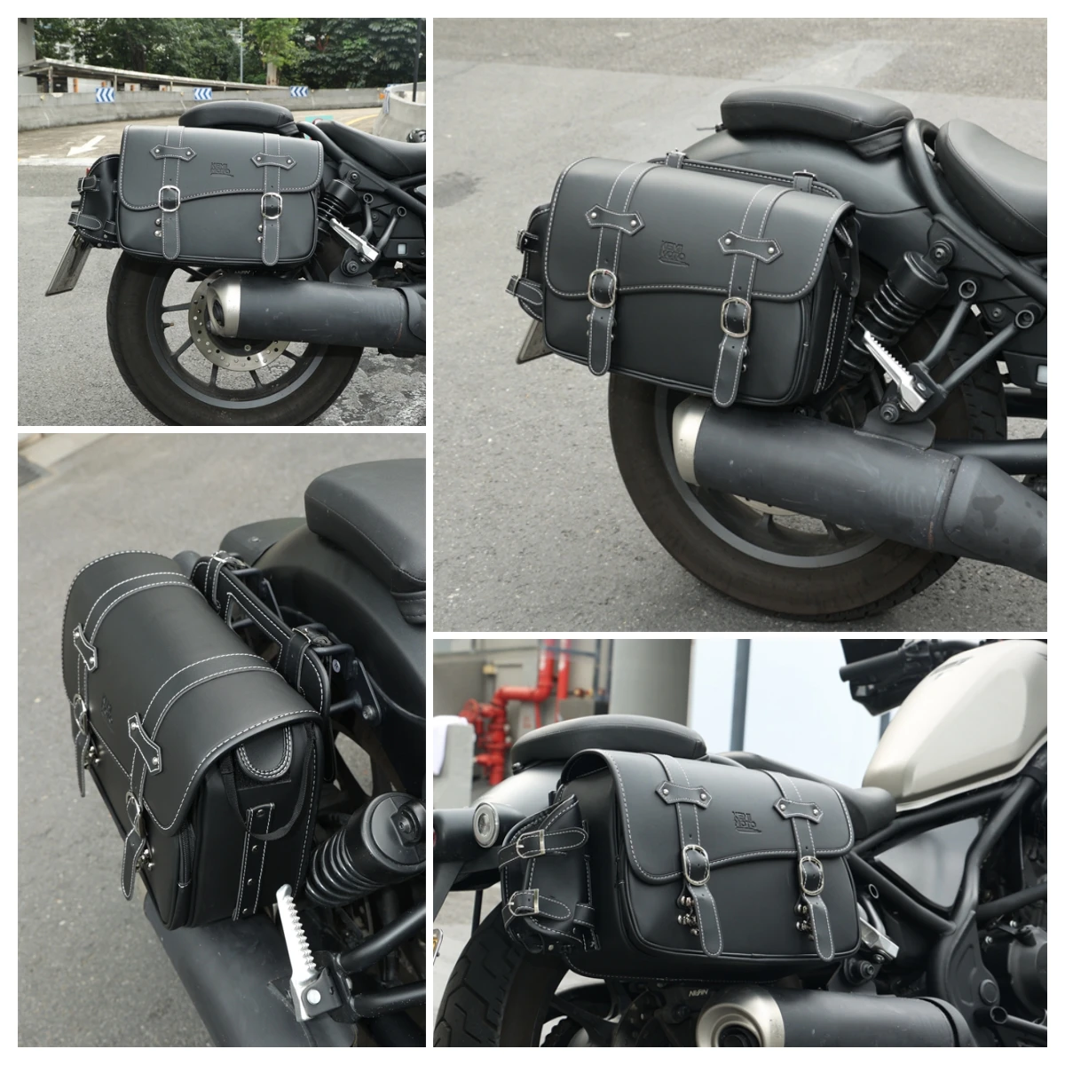 Motorcycle Saddlebag For CMX500 Side Saddle Bag PU Waterproof Saddlebags For Honda Rebel CMX500 250 300 350 500 1100 For Yamaha