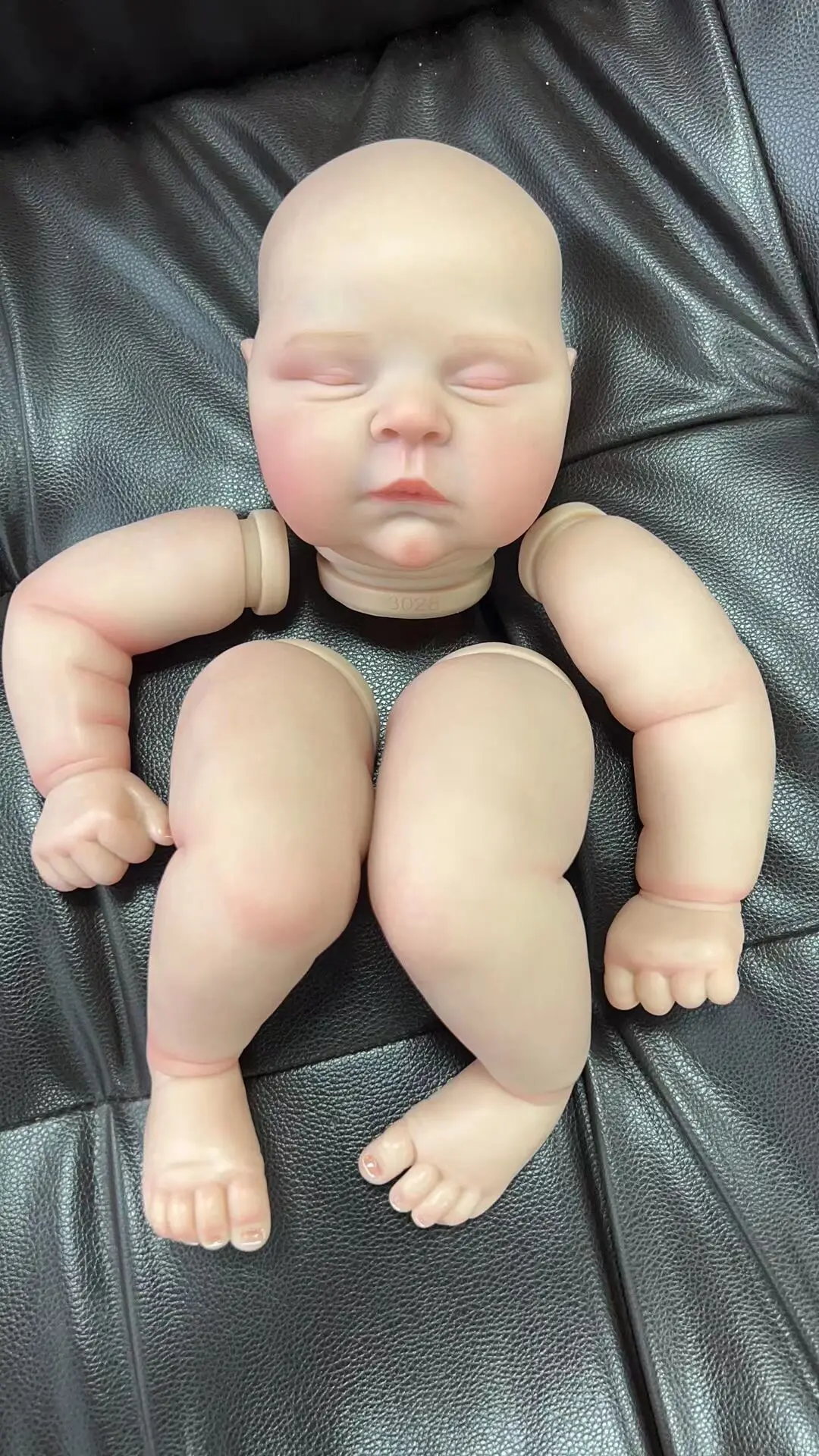 NPK Clearance 20inch Peaches Already Painted Reborn Doll Parts Lifelike Baby 3D Painting with Visible Veins Cloth Body Included