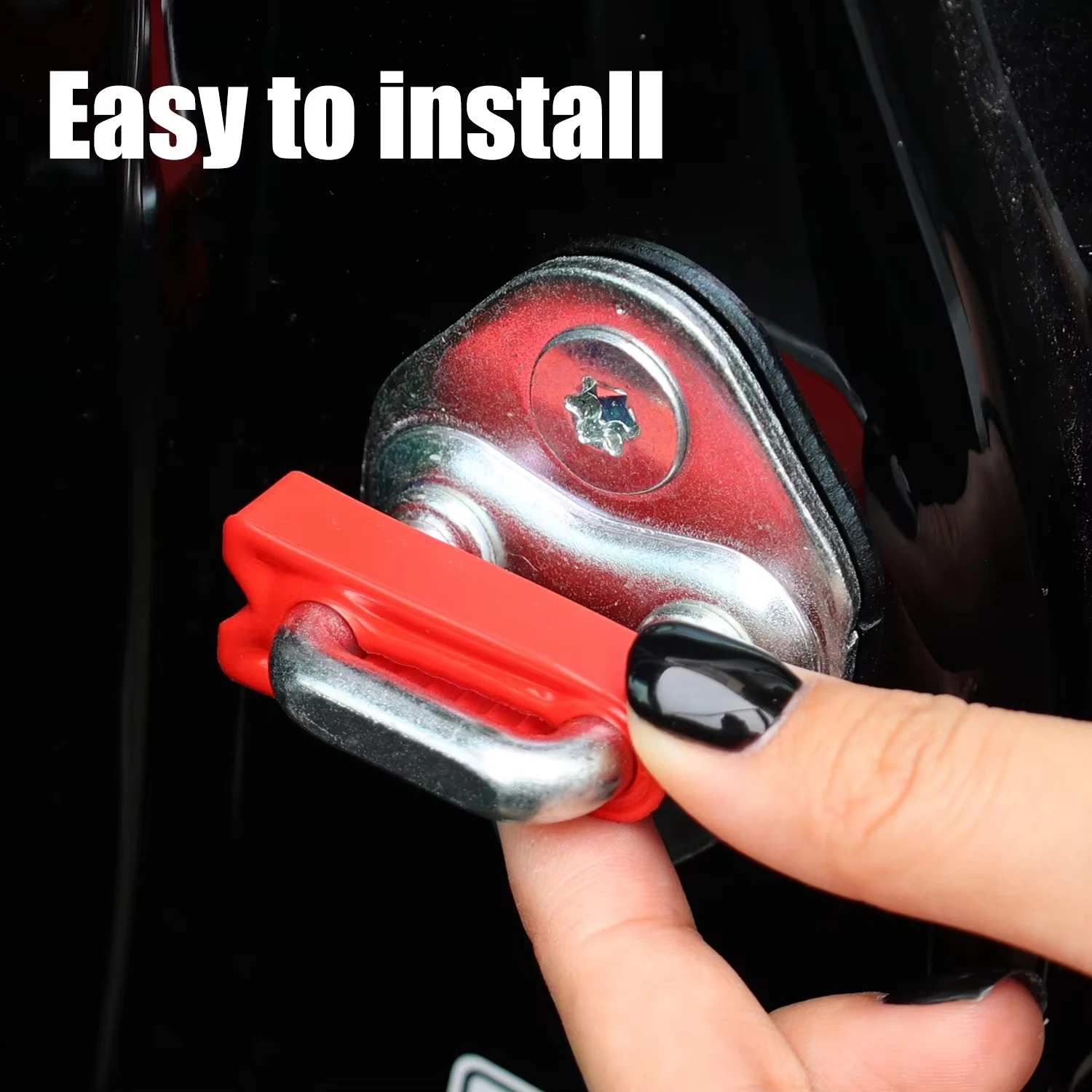 Noise Dampening Silicone Car Door Lock Cover Shock Absorption Anti-Dust Protector For Truck SUV RV Camper Auto Accessories 3