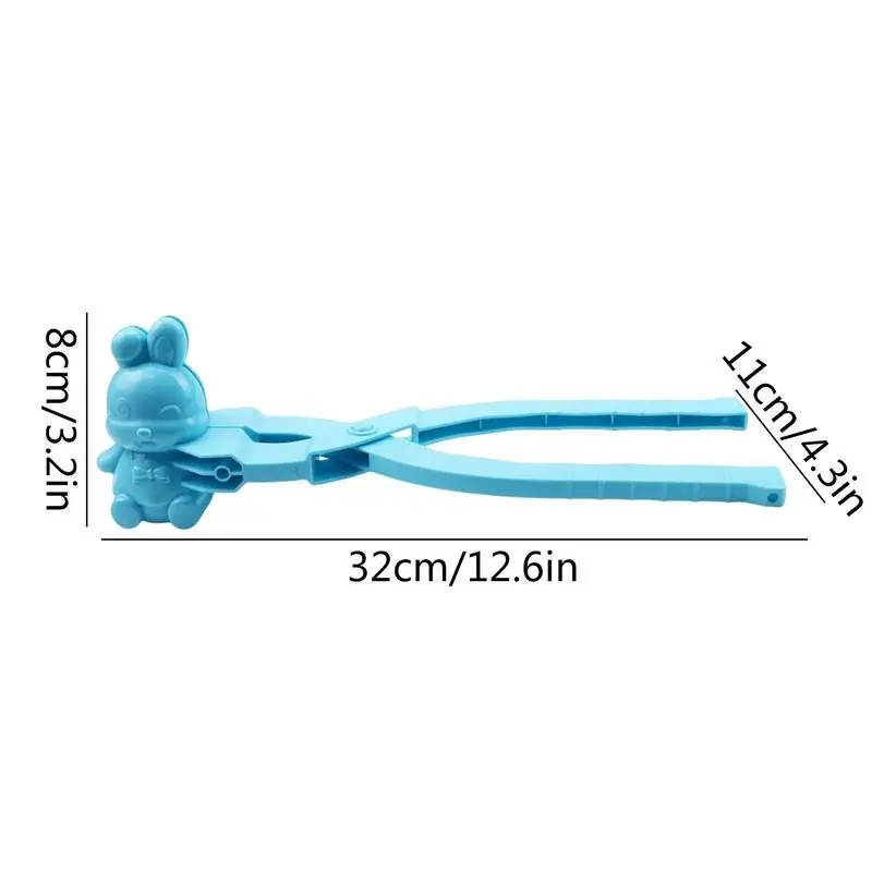 3〜12歳の子供向けのクリップ付きスノーボールメーカークリップ,ウサギの形をした子供向けのおもちゃ