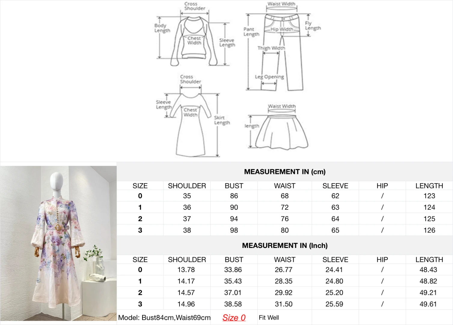 2025 New Spring High Quality Linen Multi Color Floral Print Long Sleeve Stand Collar Midi Dress for Women