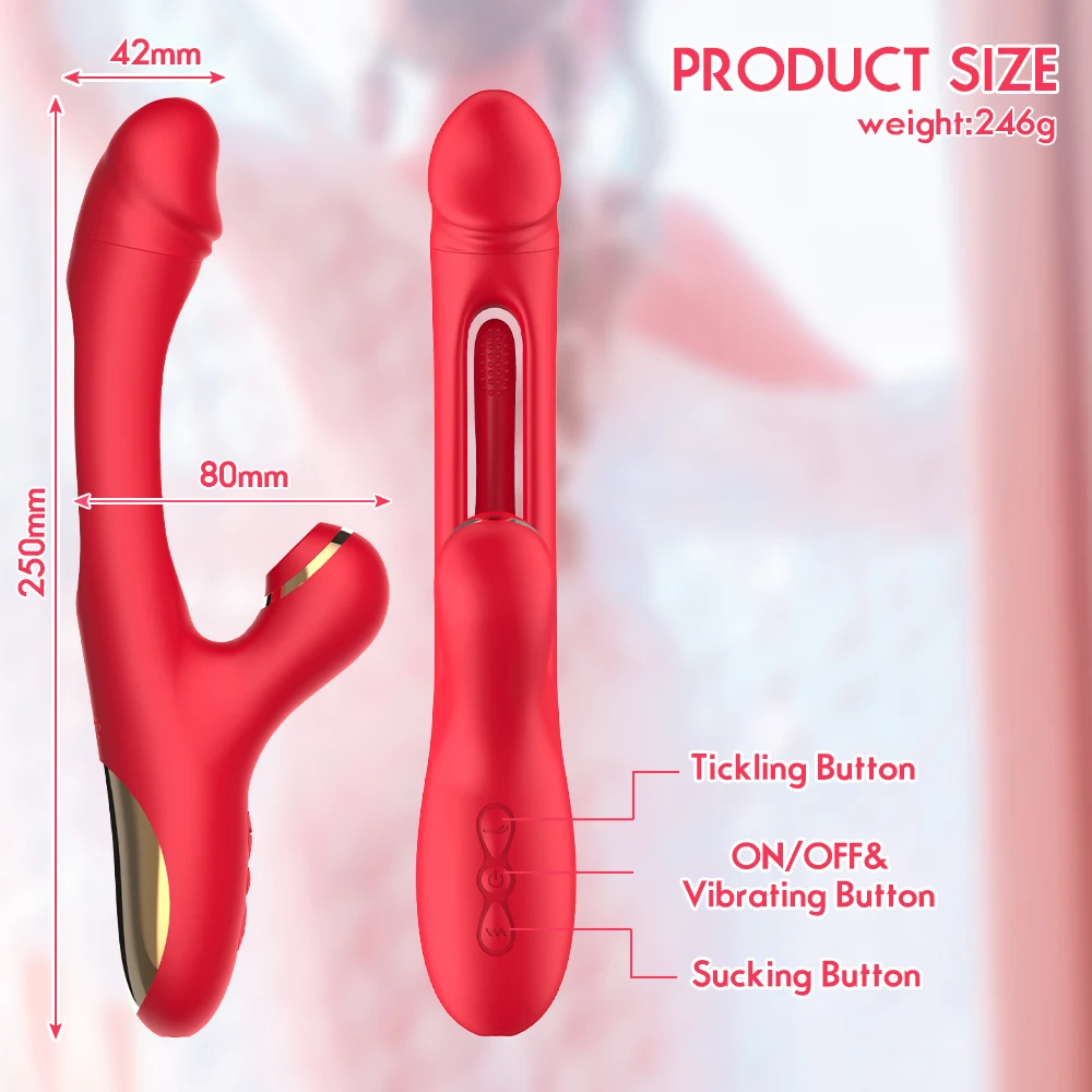 LICKLIP Finger Patting Vibrator Powerful Clitoral Sucking G Spot Anal Vaginal Stimulator Dildo Vibrator Female Masturbator