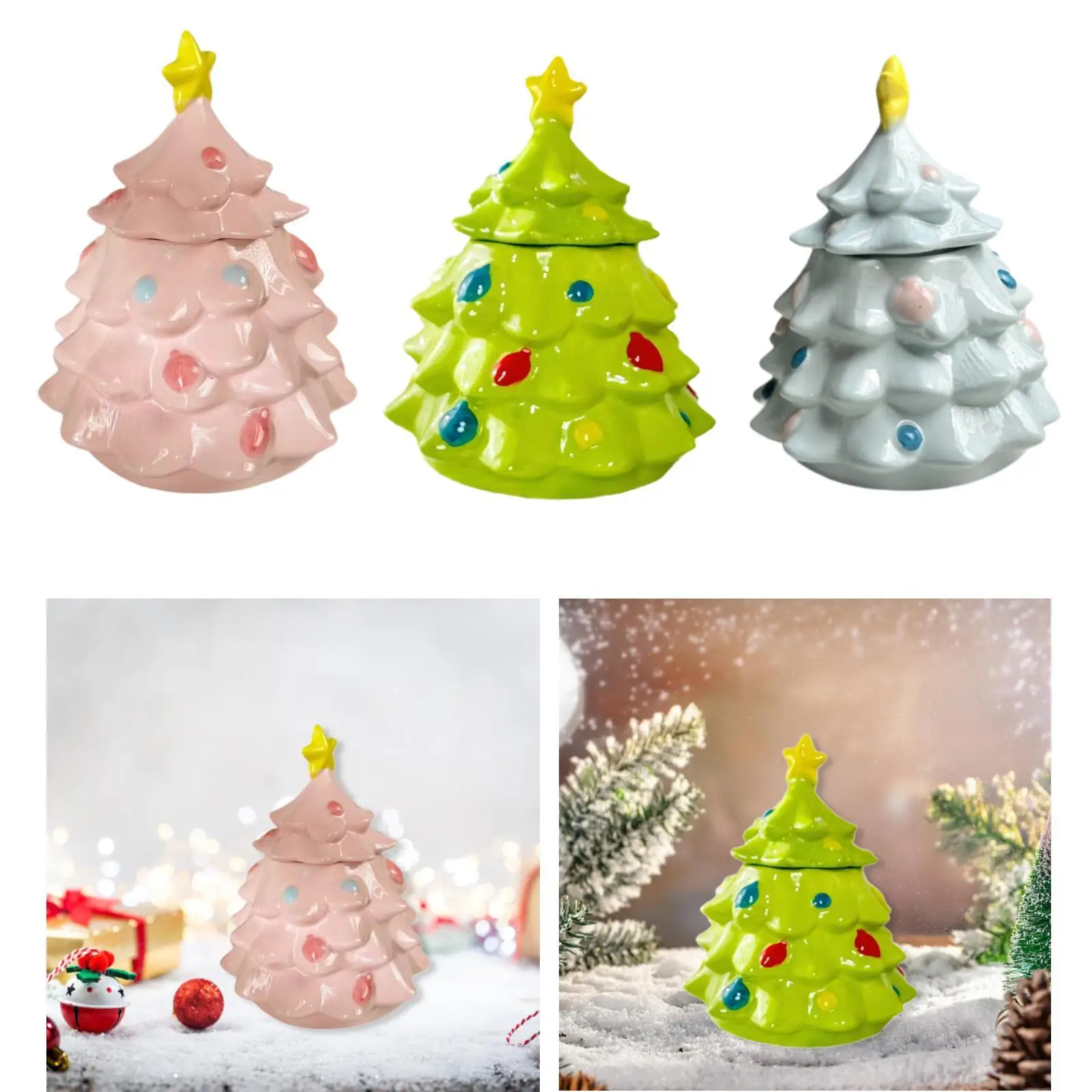 Słoik na cukierki choinkowe Dekoracyjne pudełko na cukierki na świąteczny noworoczny pulpit