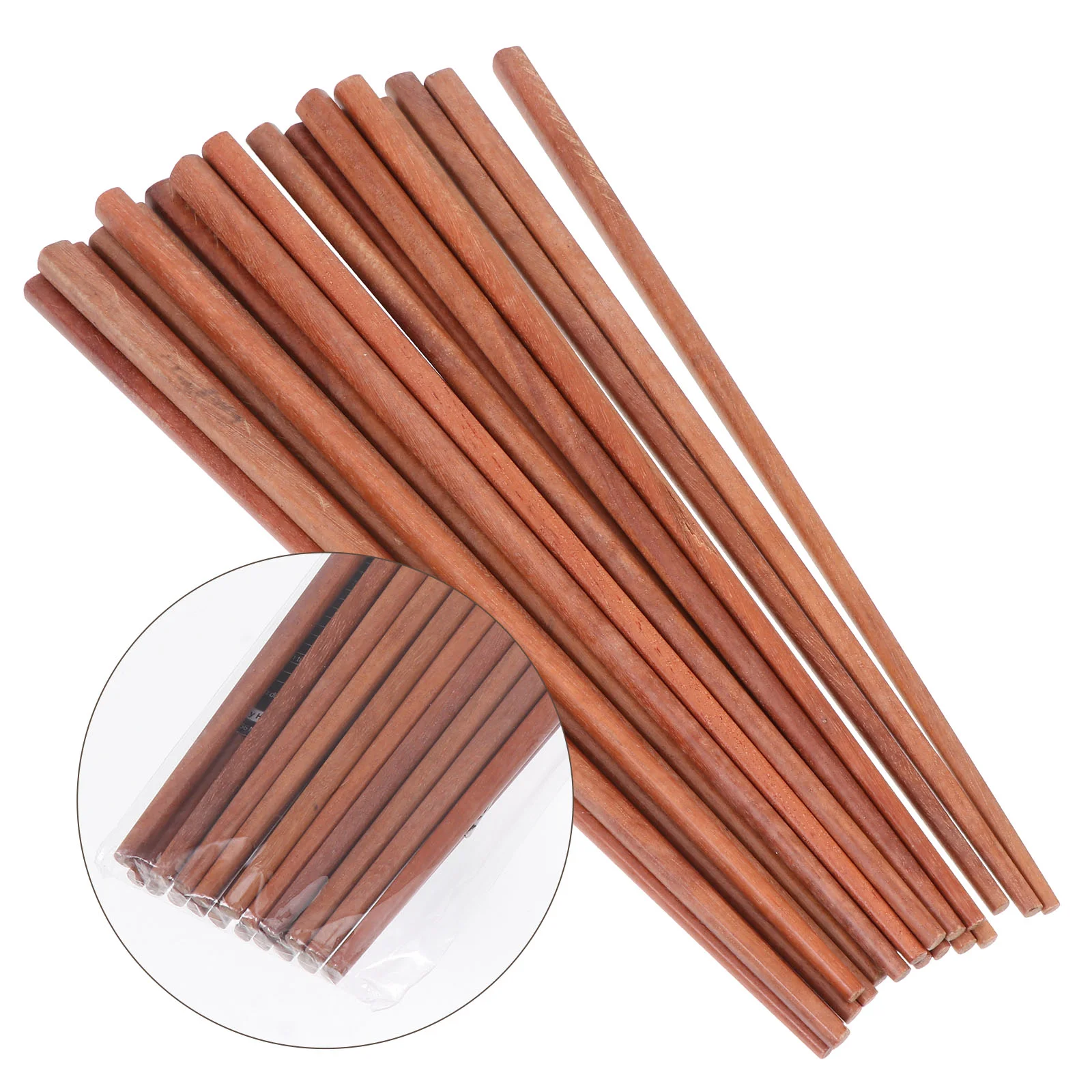 20 Pairs Creative Chopsticks Rosewood Cooking Anti-scald Camping Coffee Heat Insulation