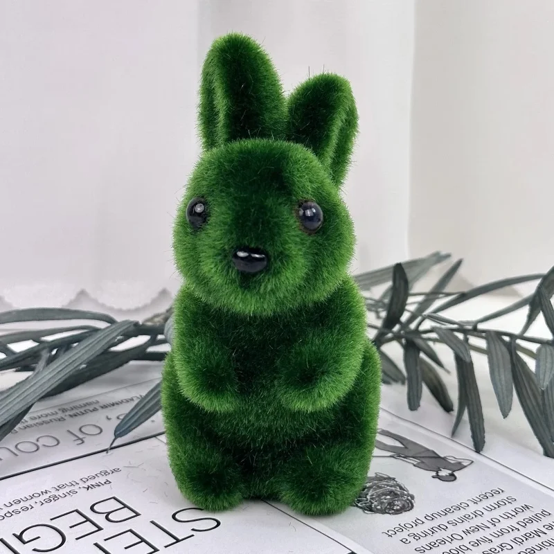 1/3/5/10/20 قطعة أرنب عيد الفصح الأخضر يتدفقون ثلاثية الأبعاد أرنب الطحلب تمثال بسيط الإبداعية حديقة الديكور هدية عيد الأرنب حلية