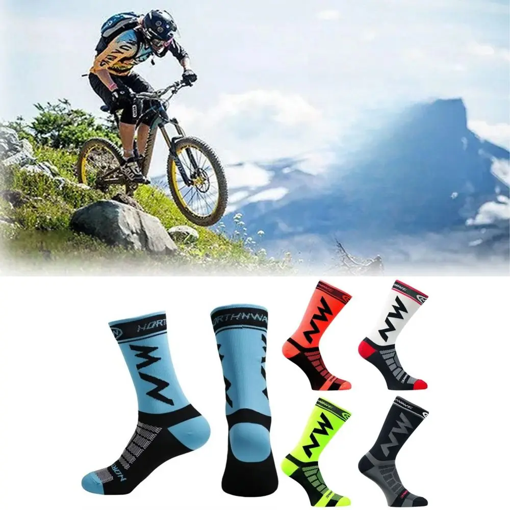 Professional Cycling Socks Breathable Mid Calf Sports Socks Outdoor Accessories Wear-resistant Ski Socks for Men Women