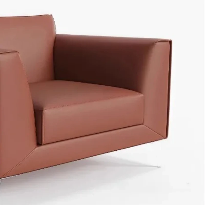 

Sectional Sofa Leather Modern Design Living Room Luxury Stainless Steel Outdoor Sofa Set Bed Para Habitación Modular Furniture