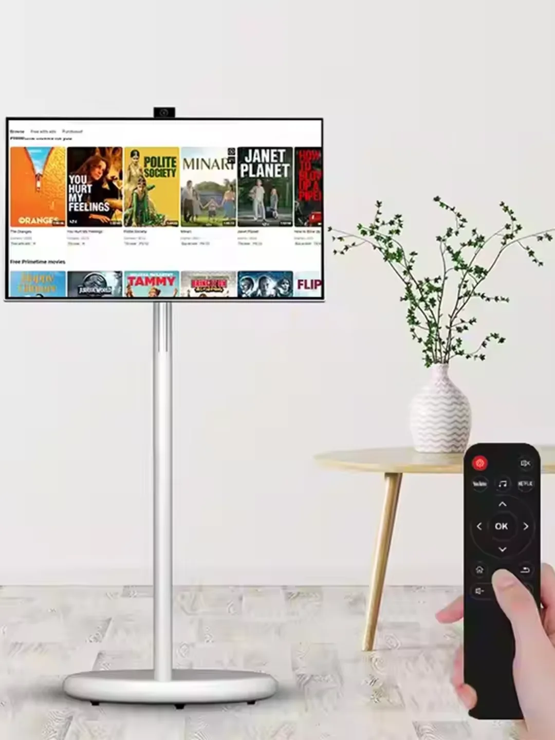 JEESTON Smart Tablet 27 Inch Portable Smart TV Android13 IPS Touch Screen Height Adjustable 100WH Battery Working Time 6-8 Hours