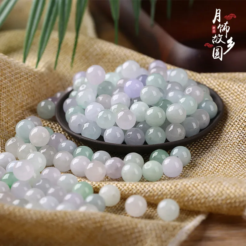 Genuine Myanmar Jadeite Beads For Jewelry Making Diy Bracelet Beaded Necklace Grade A Burma Jade Stone Round Beads Accessories