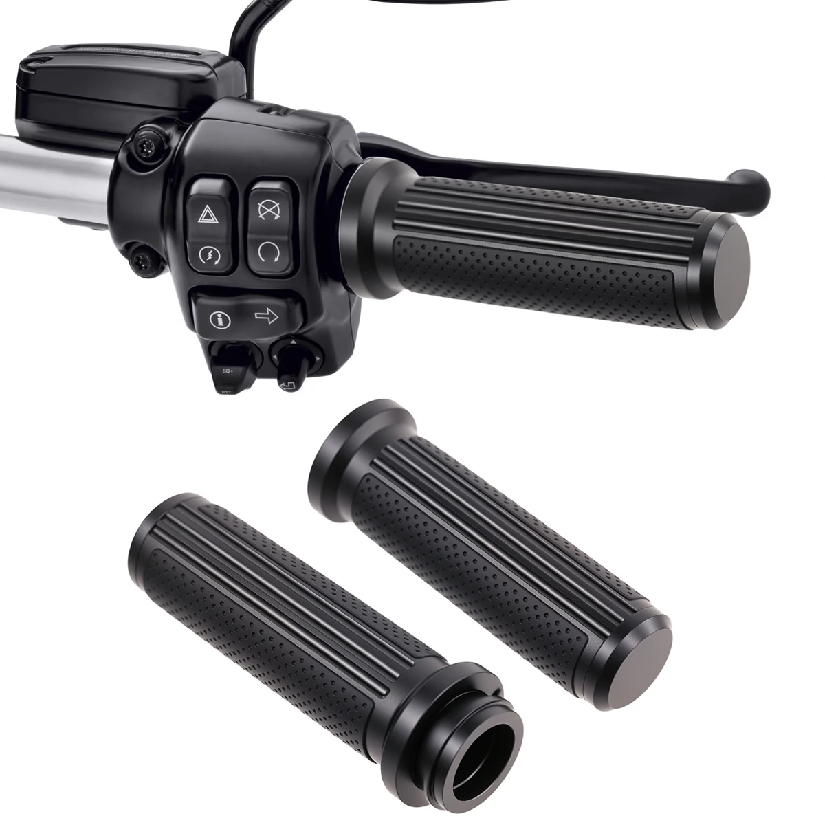 Motorrad-Soft-Comfort-Handgriffe für Harley Touring Street Road Glide FLTR By Wire 08-22