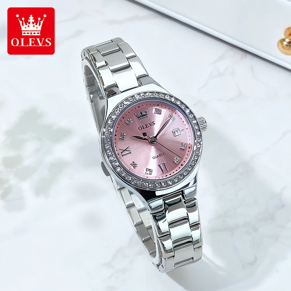 

OLEVS женские часы трендовые модные ромбовидные зеркальные часы из нержавеющей стали оригинальные брендовые кварцевые наручные часы для женщин водонепроницаемые дата новые