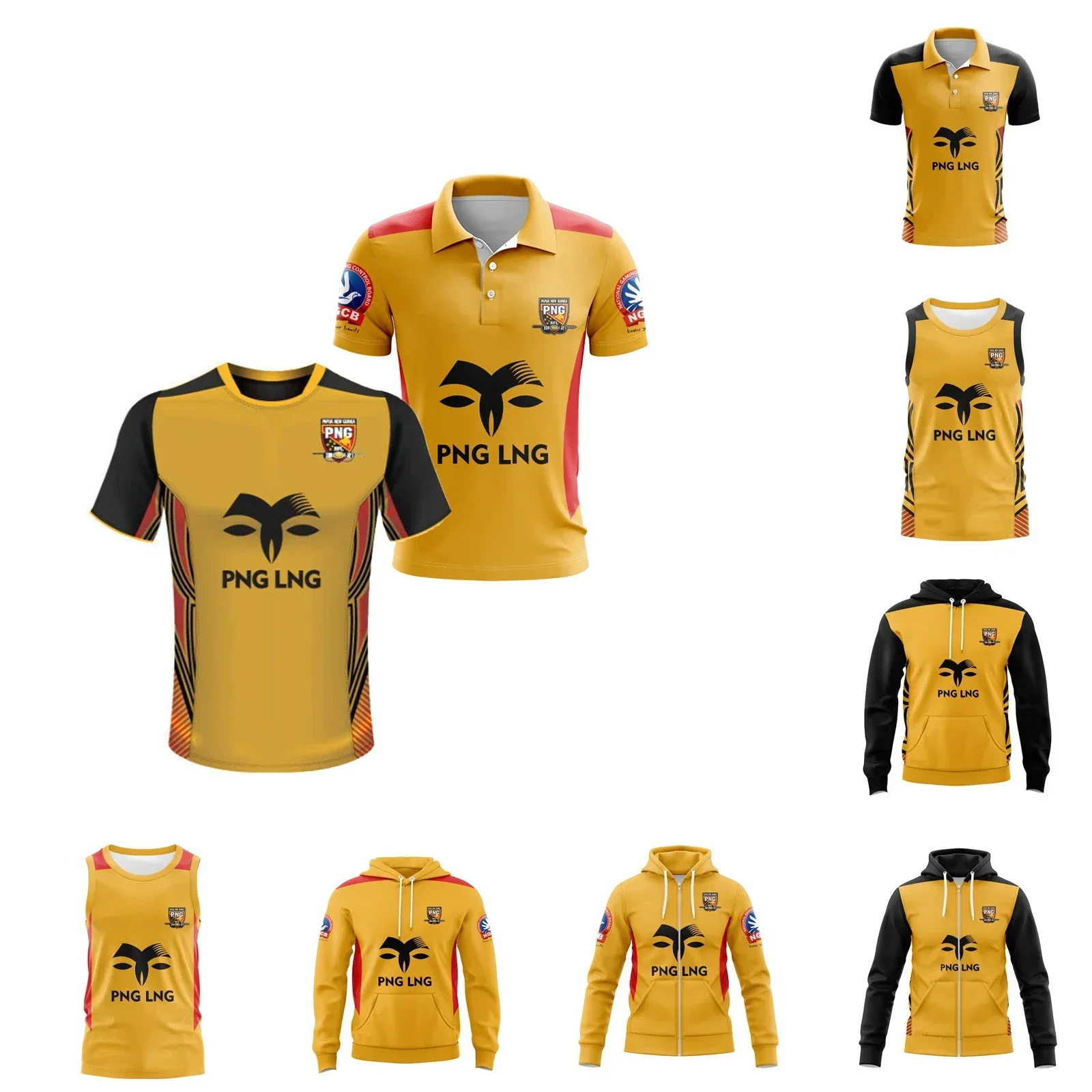 2024 PNG Kumuls رجل الرجبي جيرسي هوديس سترة تخصيص
