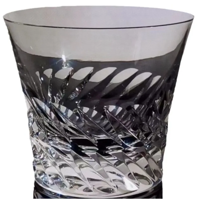 2026 Thick Crystal Tumbler Cup Embossed Wing Pattern Home Whiskey Cocktail Drinking Glass