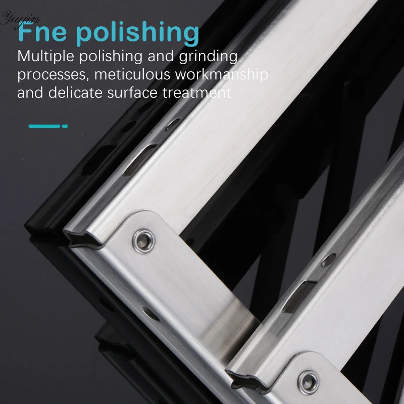 

[CR]Motorhome Silver Finish Thickened Stainless Steel Mini Folding Table Car Accessories Campervan Folding Bracket Table Shelf