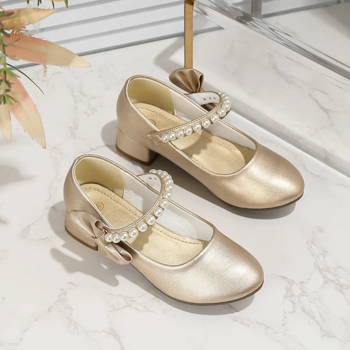 Children's Leather Shoes Elegant Girl Princess Shoes with Bowknot Fashion  Chic Versatile Kids Party High-heels Shoes Black White - AliExpress 1501