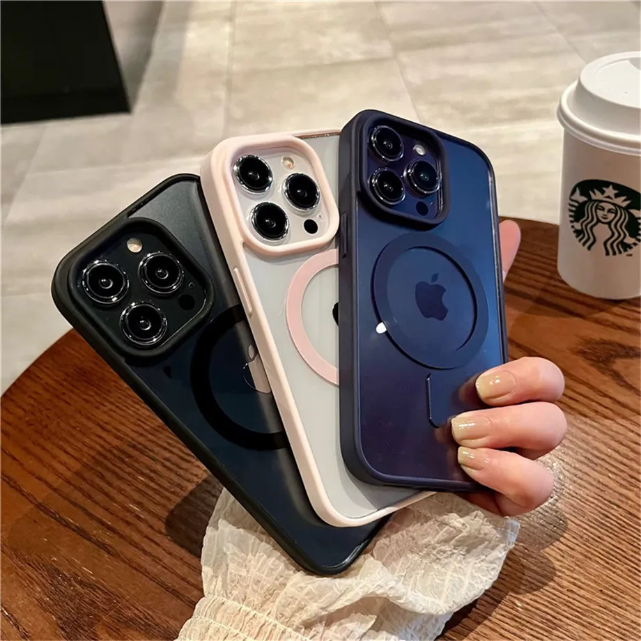 Luxuriöse magnetische kabellose Ladung für Magsafe-Hülle für iPhone 16 15 14 Plus 13 12 11 Pro Max, stoßfeste transparente Stoßstangenabdeckung – Detail 5