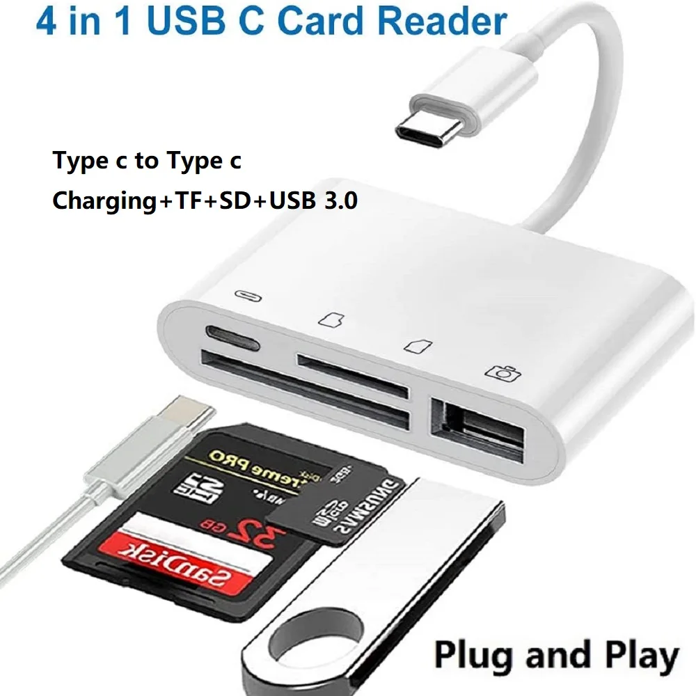 

Type-c к SD/Micro SD кардридеру 4 в 1