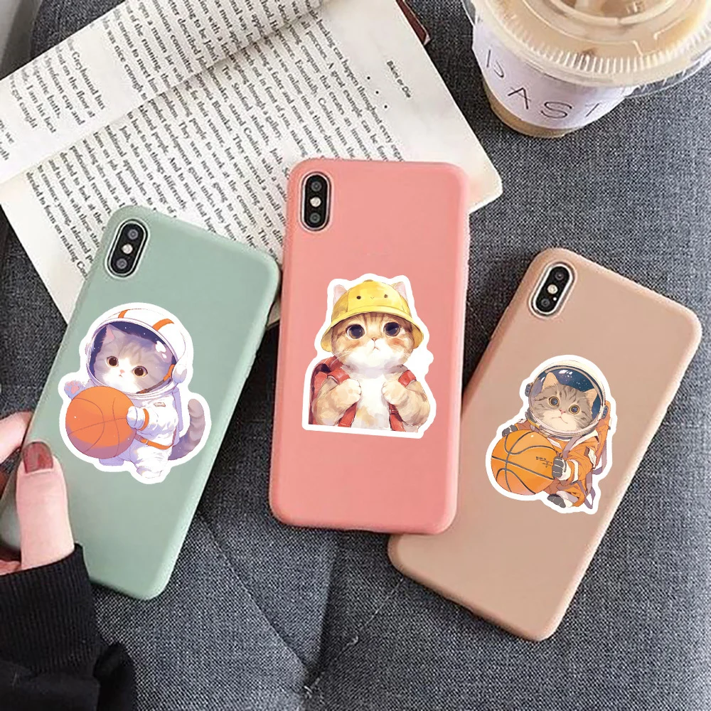 10/30/50 szt. Urocze naklejki z kotami w stylu anime, kawaii naklejki ze zwierzętami i kociakami, naklejki DIY na walizkę, telefon, notatnik, kreatywne naklejki graffiti