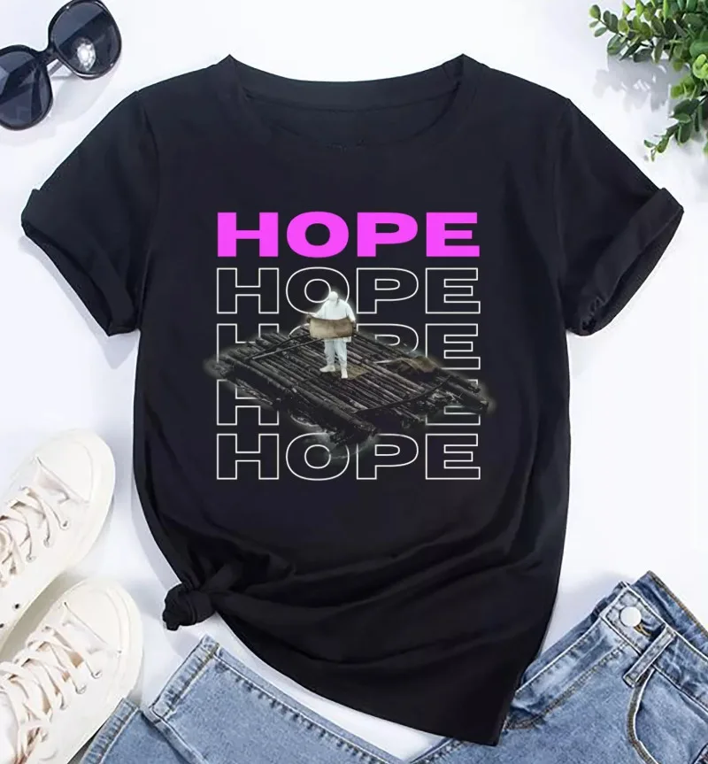 Лучшая цена! Nf 90s винтажная рубашка NF Hope Альбом Футболка NF Hope Tour 2024 Высокое качество 100% хлопок короткий рукав