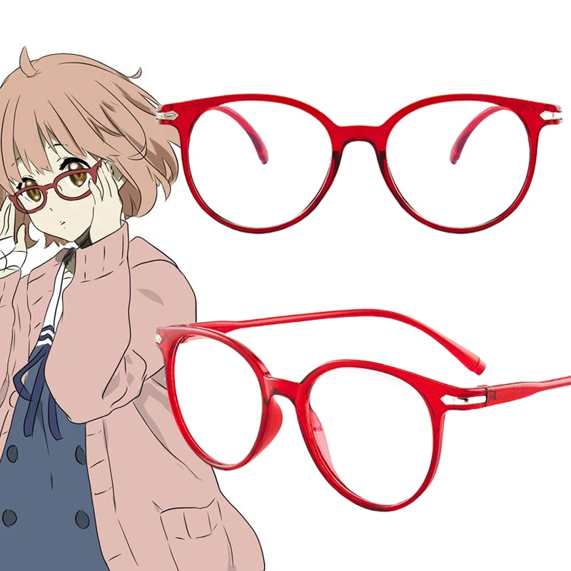 

Аниме Beyond The Boundary Kuriyama Mirai, очки для косплея, каваи, ретро, очки в красной оправе, солнцезащитные очки, аксессуары для Хэллоуина