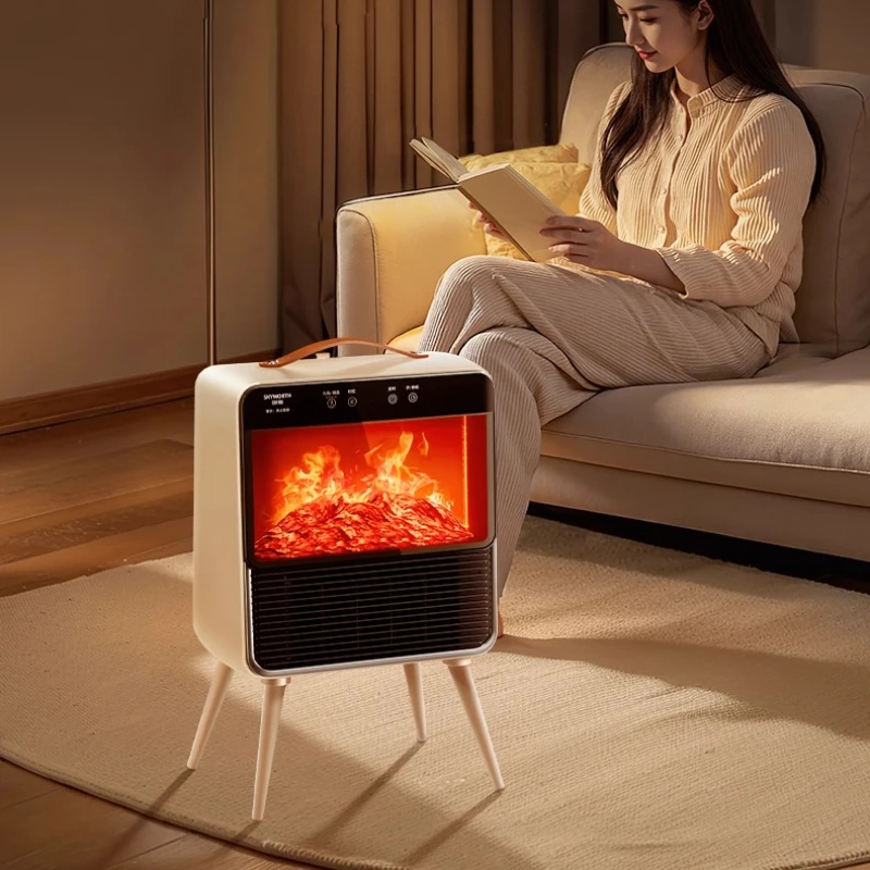 

Электрический каминный обогреватель для комнаты, теплый вентилятор, вертикальный быстрый нагрев, портативный малошумный камин, обогреватель пламени