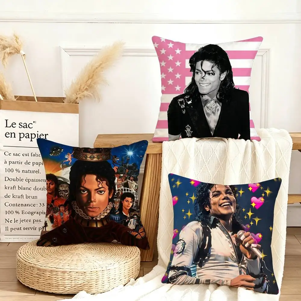

M-Michael J-ackson Various Sizes Square Pillow Case For Car Home Bedchamber Decor