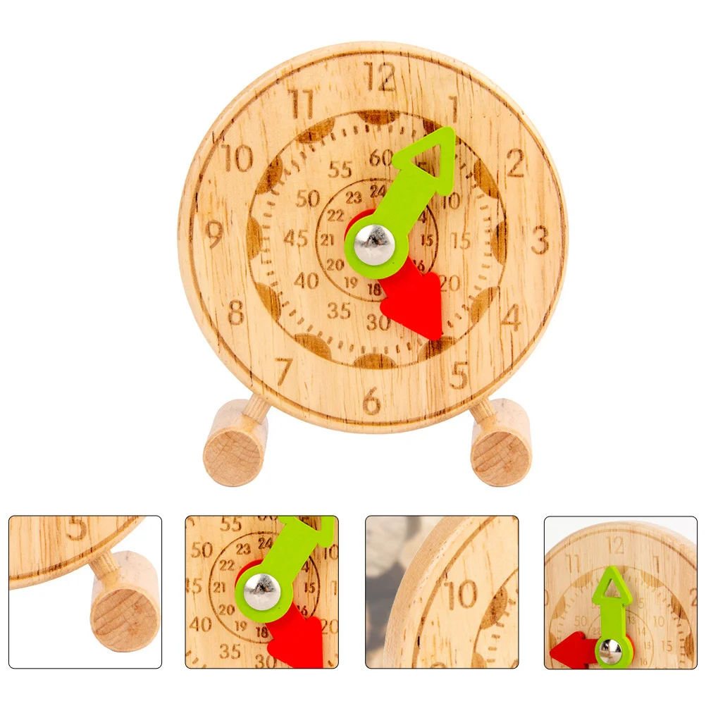 Kinder-Uhr-Bausteine Kreative Holz-Zahlen-Uhr Pädagogisches Lernspielzeug zur Zeitkognition Buntes Formenerkennungs-Spielzeug