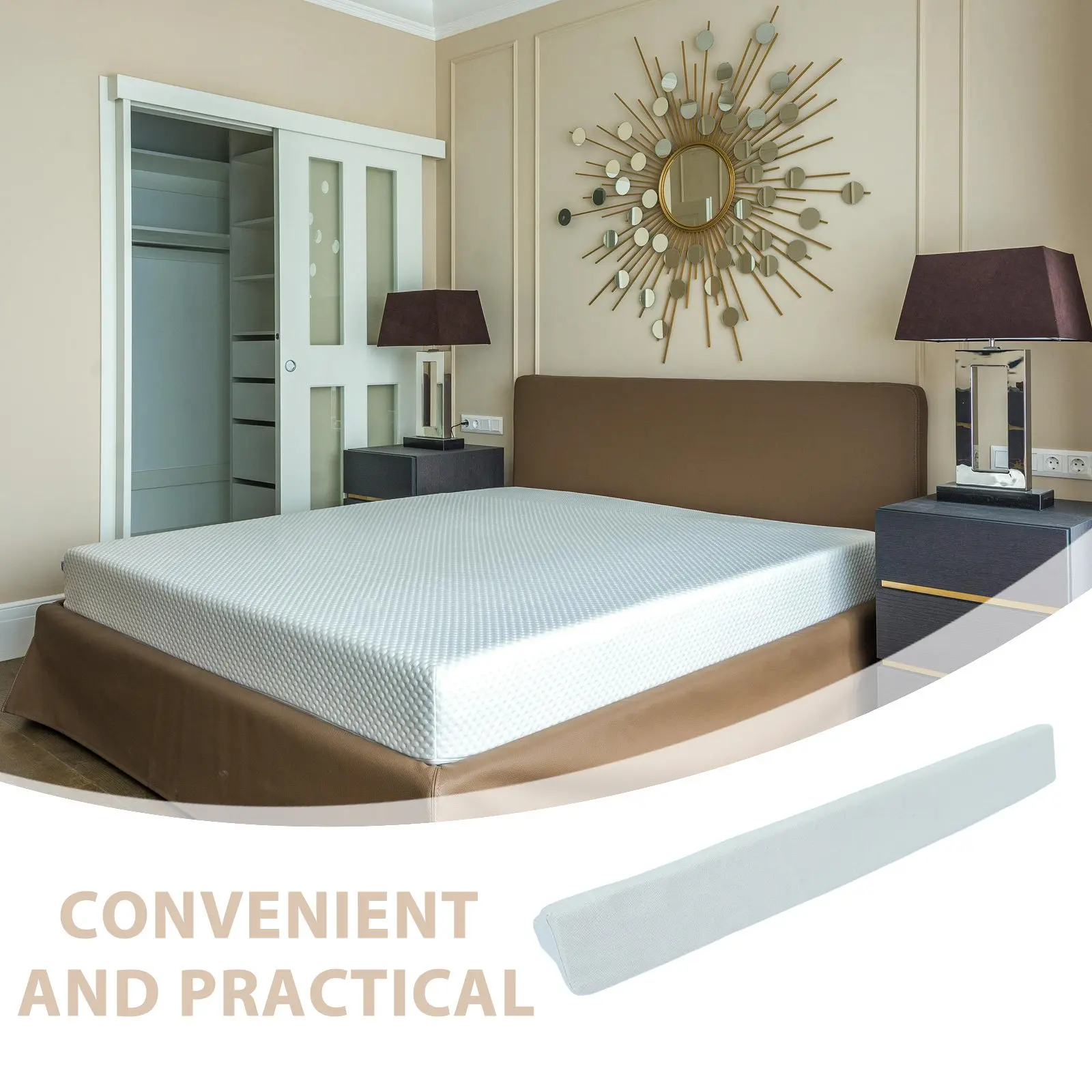 Bed Filler Strip for Mattress to Floor Prevention Soft Foam Edge Guard for Twin Full Size Beds