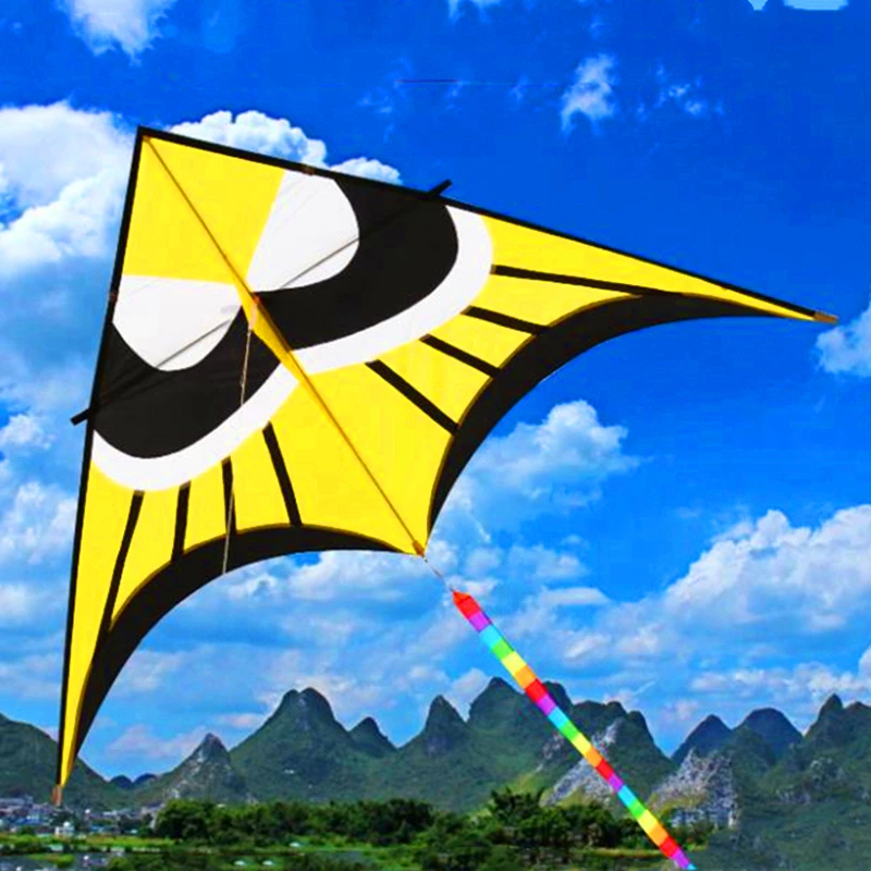 

free shipping delta kite flying butterfly kite reel parachute cerf volant kevlar line eagle kite for kids kite string line fun