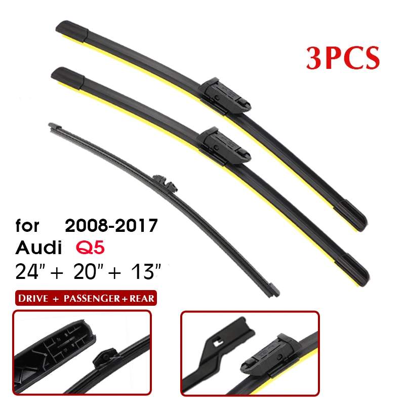 Car Wiper Silicon Refill Front Rear Wiper Blades Set 24\