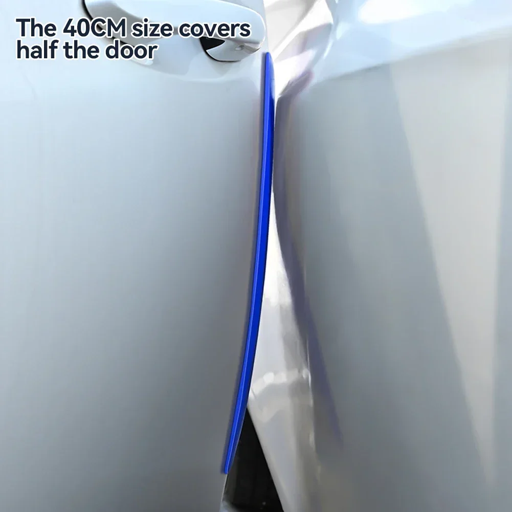 4 Stück 40cm Transparente Selbstklebende Antikollisionsstreifen Autotür-Rückspiegel-Stoßstangenschutz Universelles Auto-Außenzubehör – Detail 3