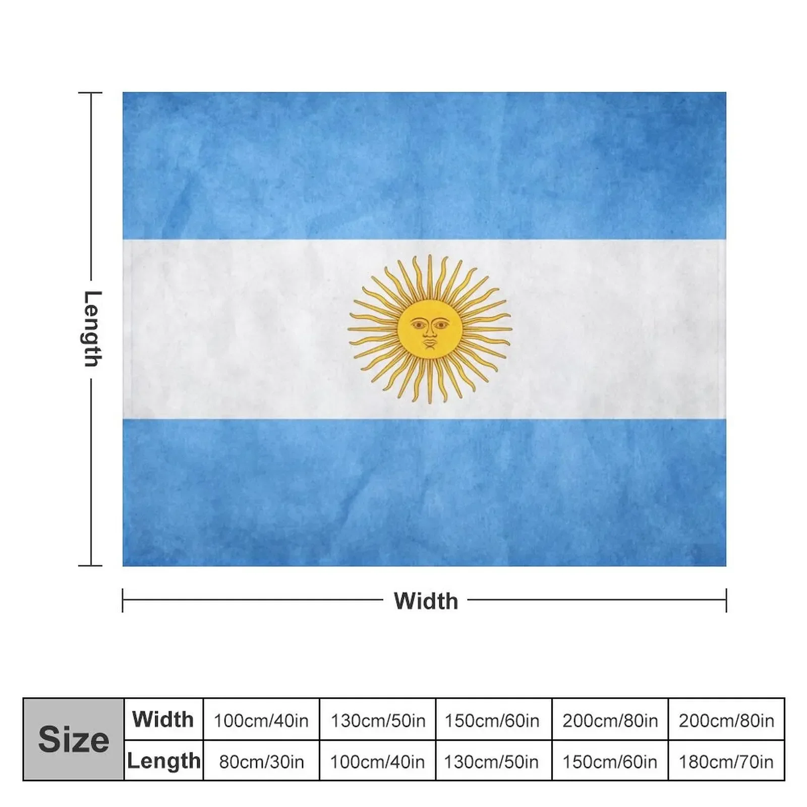 Argentina | Argentinian Flag | National Flag of Argentina Throw Blanket Bed Bed linens Blankets