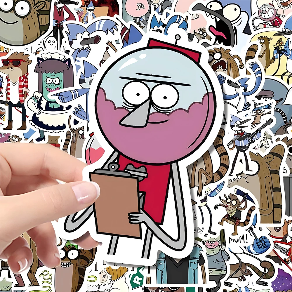 10/30/53pcs Funny TV Regular Show Anime Stickers Decals DIY Phone Case Notebook Scrapbooking Waterproof Cool Cartoon Kid Sticker