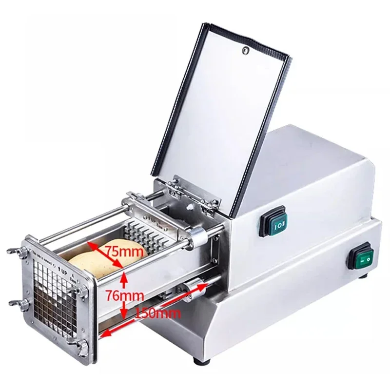 Potato Chips Cutting Machine 8mm/10mm/12mm Vegetable Cutter Electric Potato Strip Making Tool for Cucumber Carrot image 6