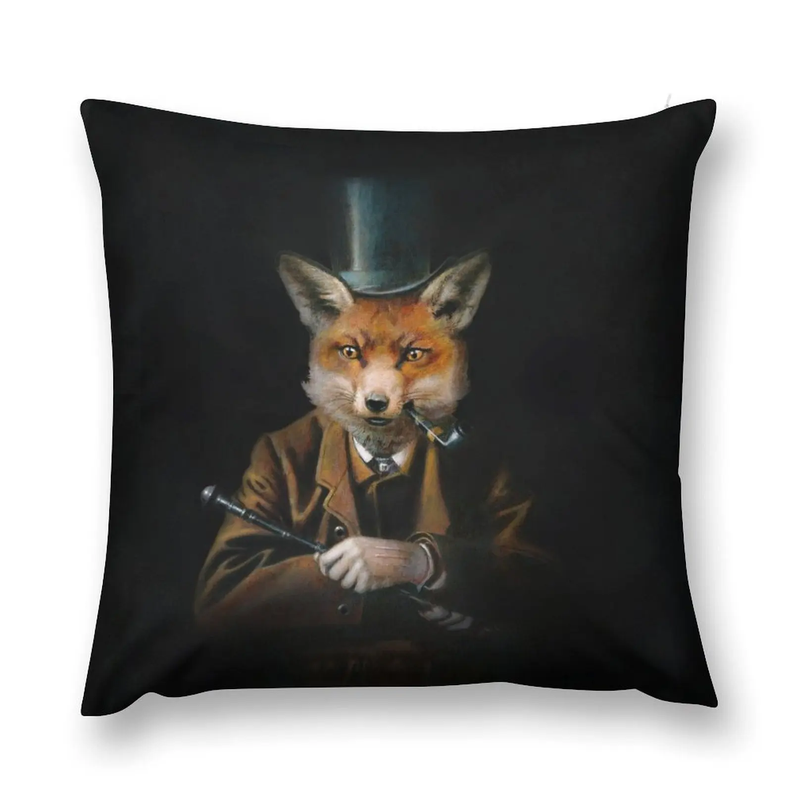 

Dapper Victorian Fox Throw Pillow Christmas Pillow Cushion Cover For Sofa Sofa Covers For Living Room home decor items pillow