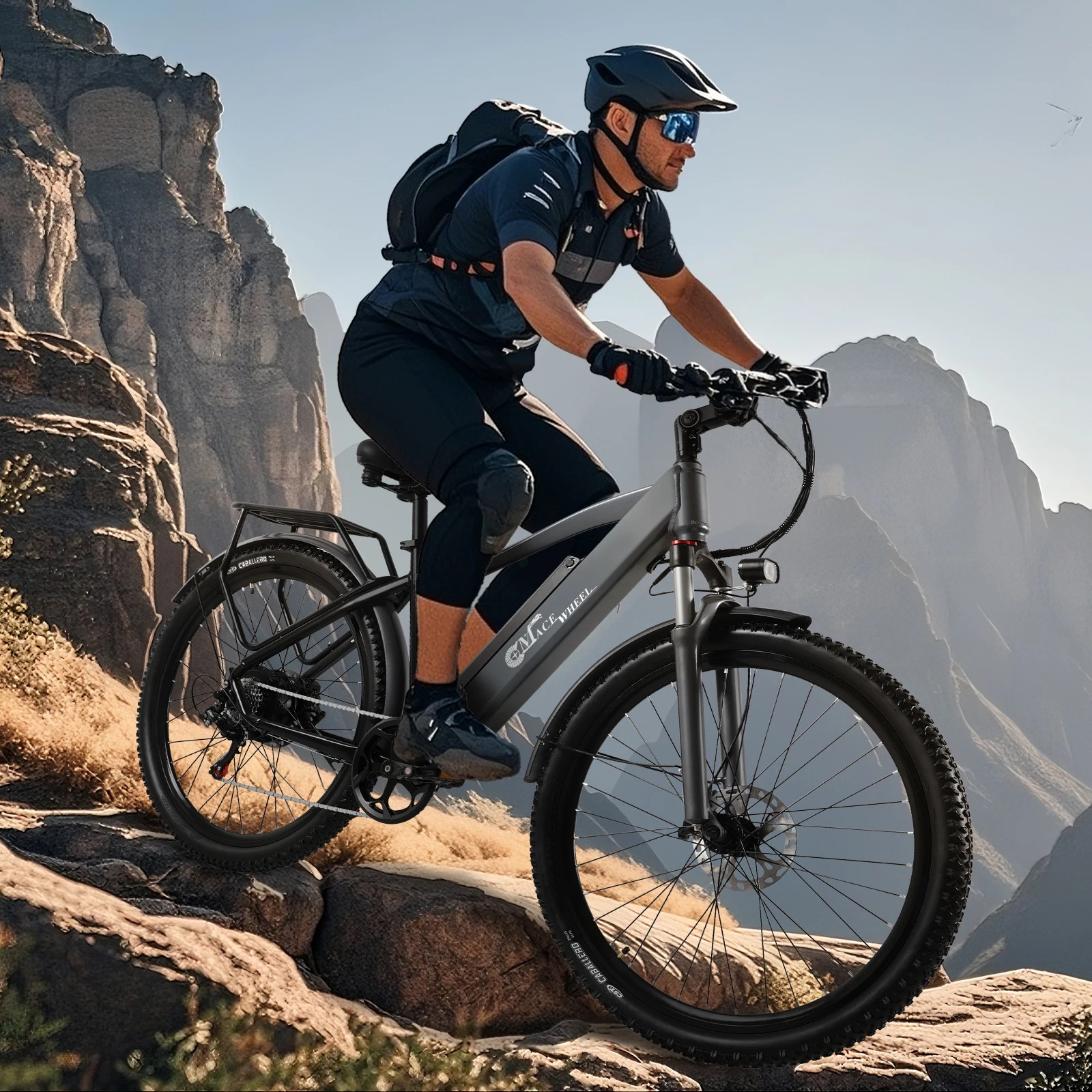 

cmacewheel F26 48V18AH Электрический велосипед для взрослых, электрический горный велосипед 27/29X2,25 дюйма со съемной батареей, до 65 км