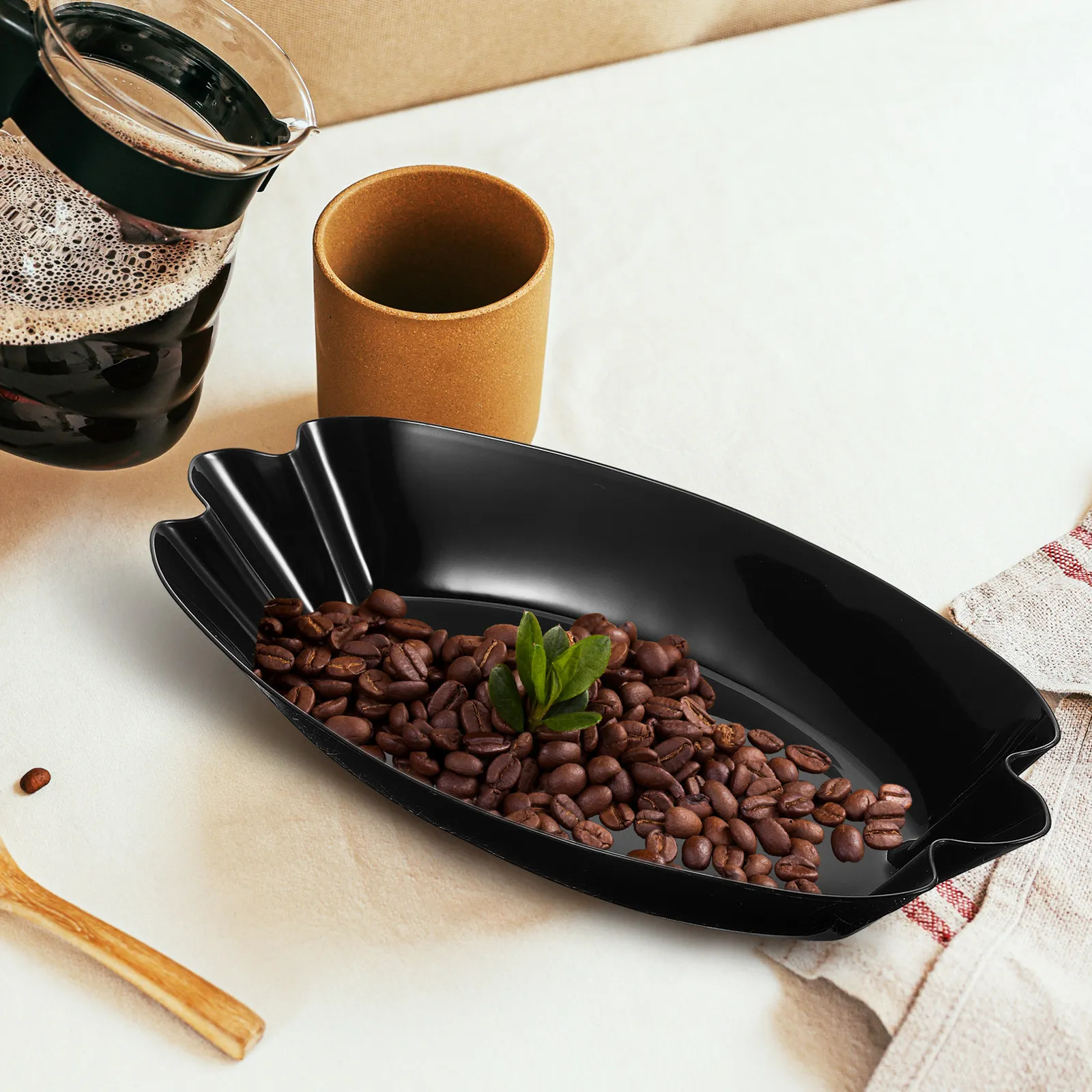 Coffee Cupping Sample Tray for Green and Roasted Beans Display Weighing and Tasting Ergonomic Lightweight Plastic Coffee Bean