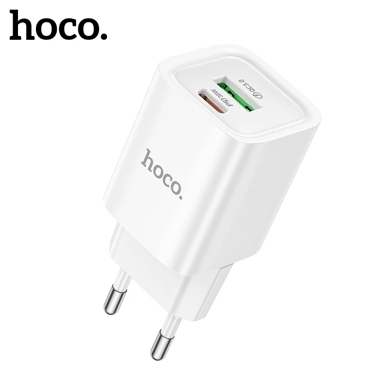 

HOCO PD30W Fast Charging Phone Charger For iPhone 15/14/13 Pro Max PD QC3.0 Wall Travel Quick Charging Adapter For Samsung S24