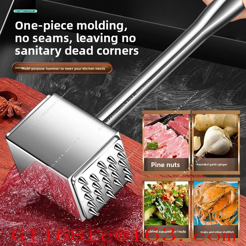 316 stainless steel double-sided meat hammer multi-purpose two-in-one steak meat loosening hammer