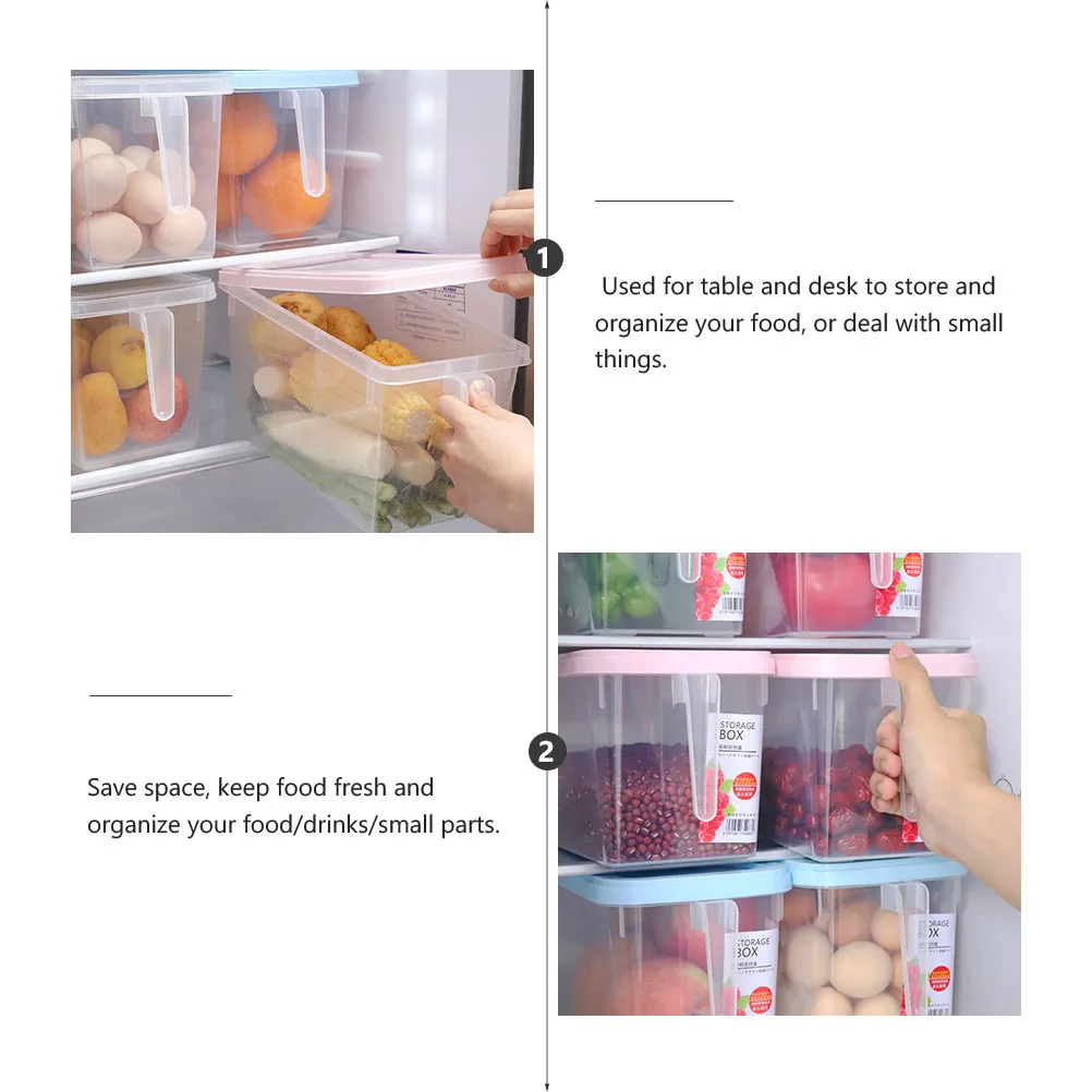 

3 Pcs Container PP Material High Quality Sealed Box Rectangular Storage ganizer Keep Fresh Plastic Household