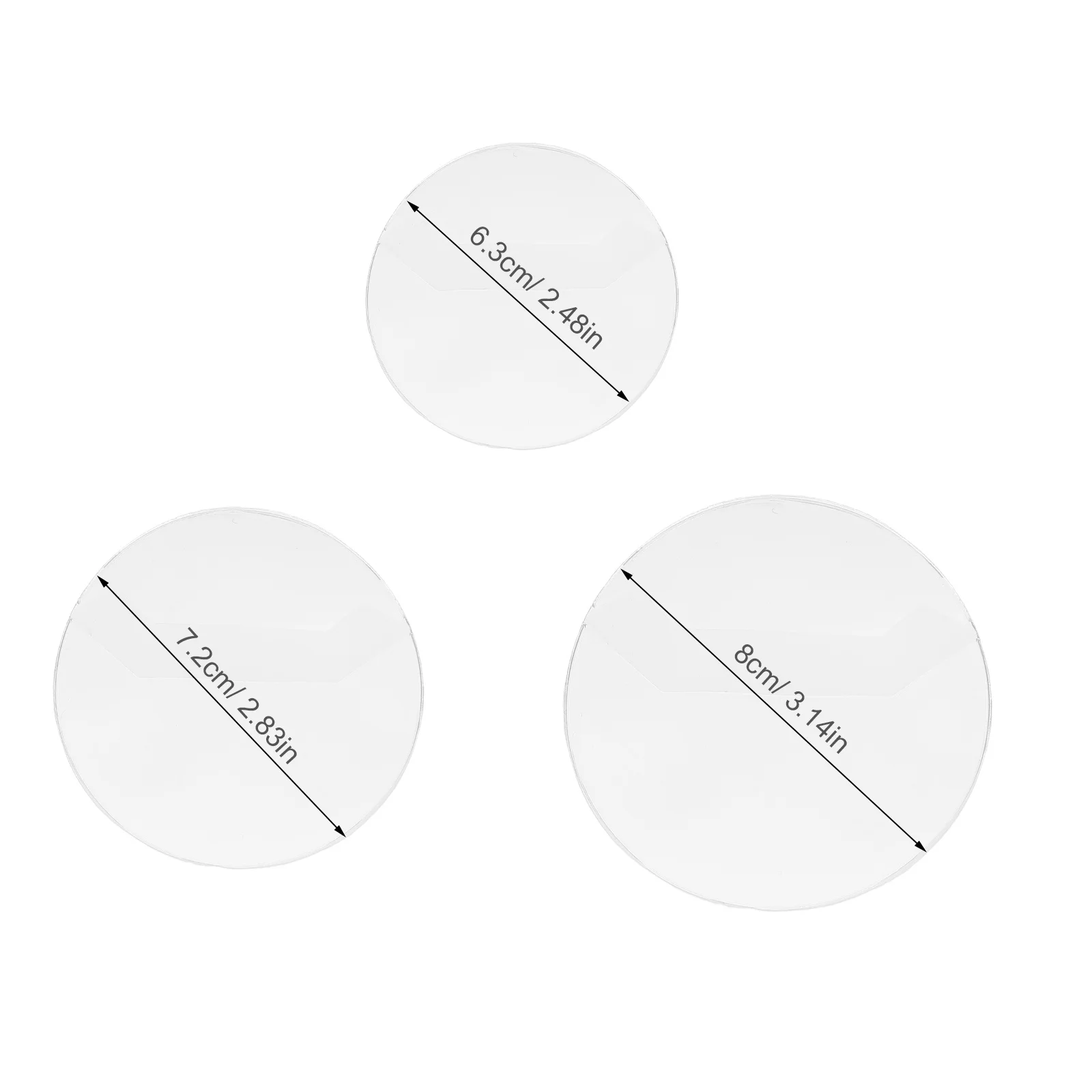 60Pcs Badge Protective Sleeves High Transparency Thick Clear Covers Shockproof Badge Holder Case for Enamel Pins Button Pins