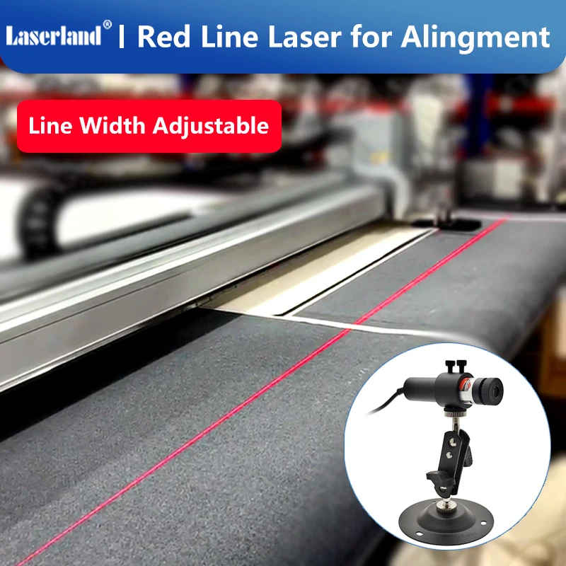 Focusable Red Laser Line Module Locator Marker Cutter for Alignment Woodworks Cutting Machine Sawmill 18mm