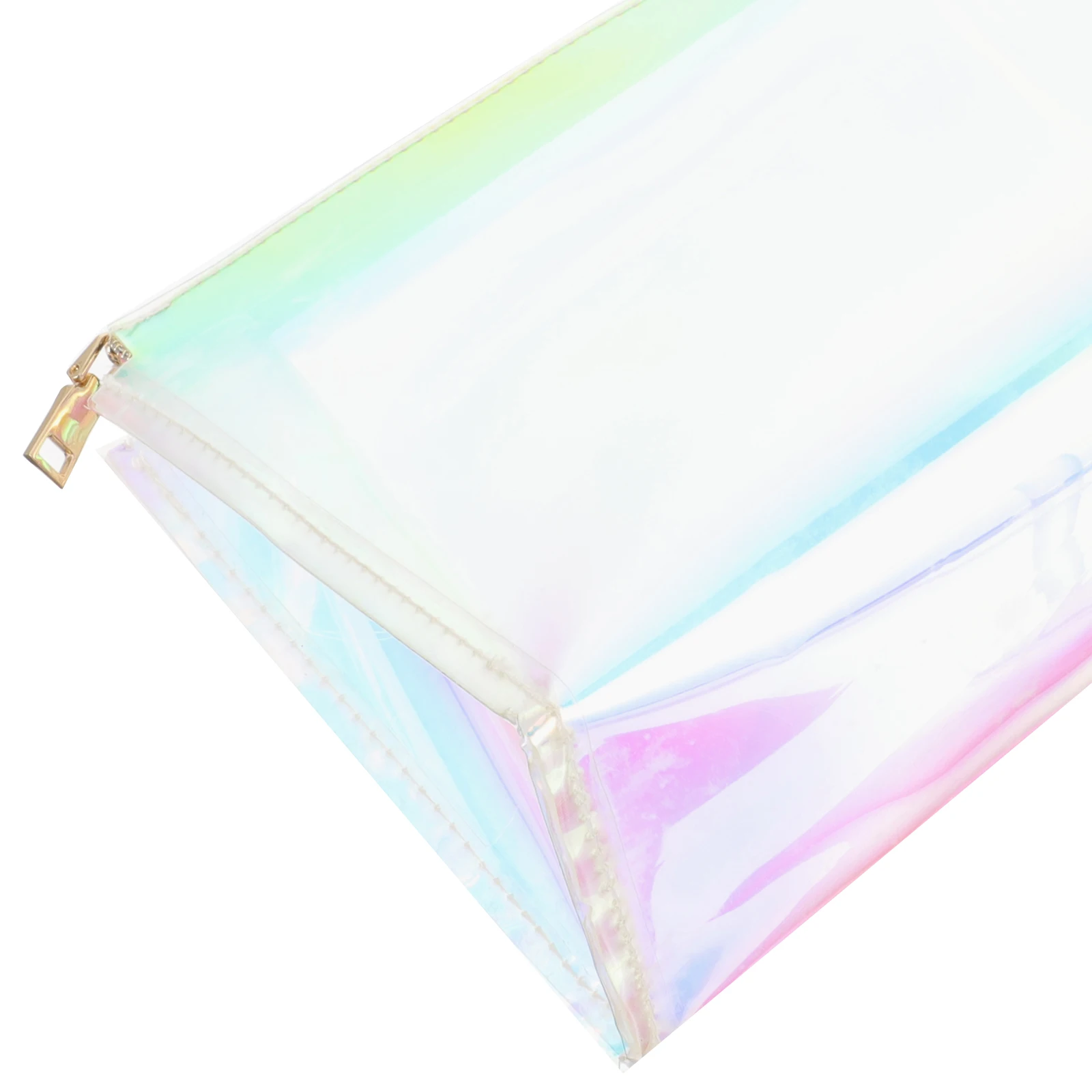 

Crystal Holographic Bag Durable Makeup Pouch Travel Toiletry Bag With Zipper For Women Girls Blue Light Weight Portable