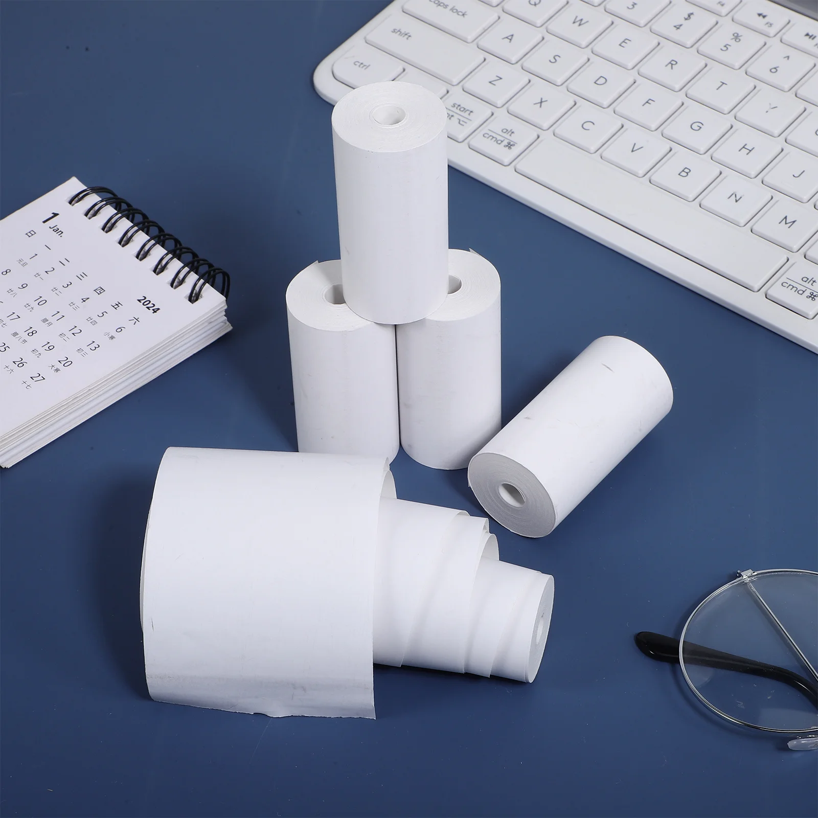 

5 Rolls Thermal Printer Receipt Roll Universal Size For Mini Printers Cash Registers Thermal Paper Rolls Office Paper Supplies