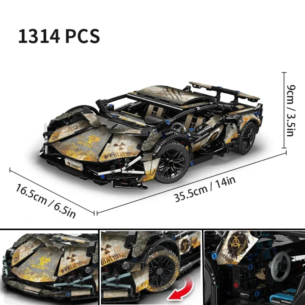 Technical 1:14 Racing Sport Car Model Building Blocks Bricks MOC City Vehicle Supercar Adult Toy For Boy Children Christmas Gift