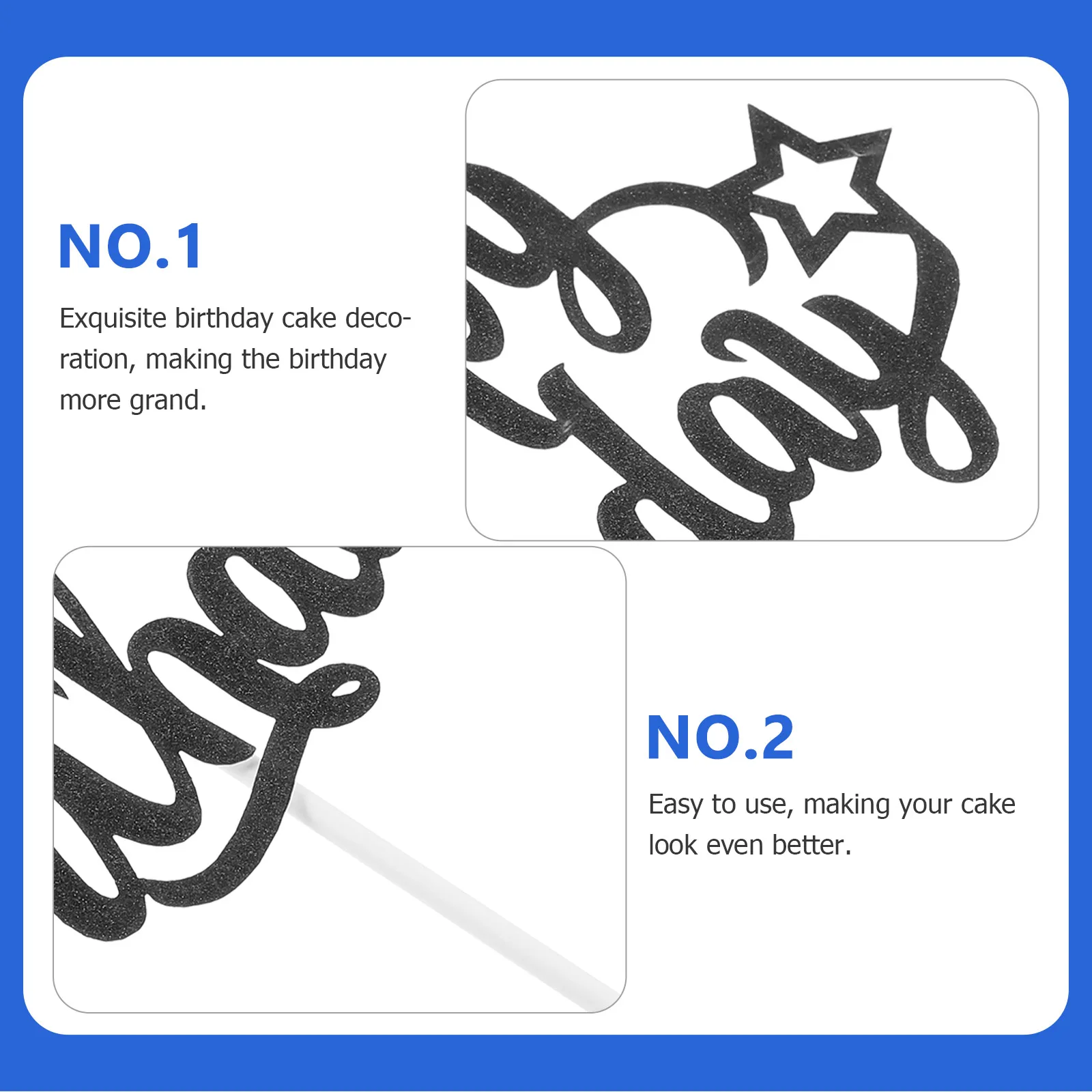 

10pcs Birthday Cake Pick Toppers Happy Birthday Cupcake Decorations Cake Decoration Party Supplies Food Picks Sturdy Lightweight