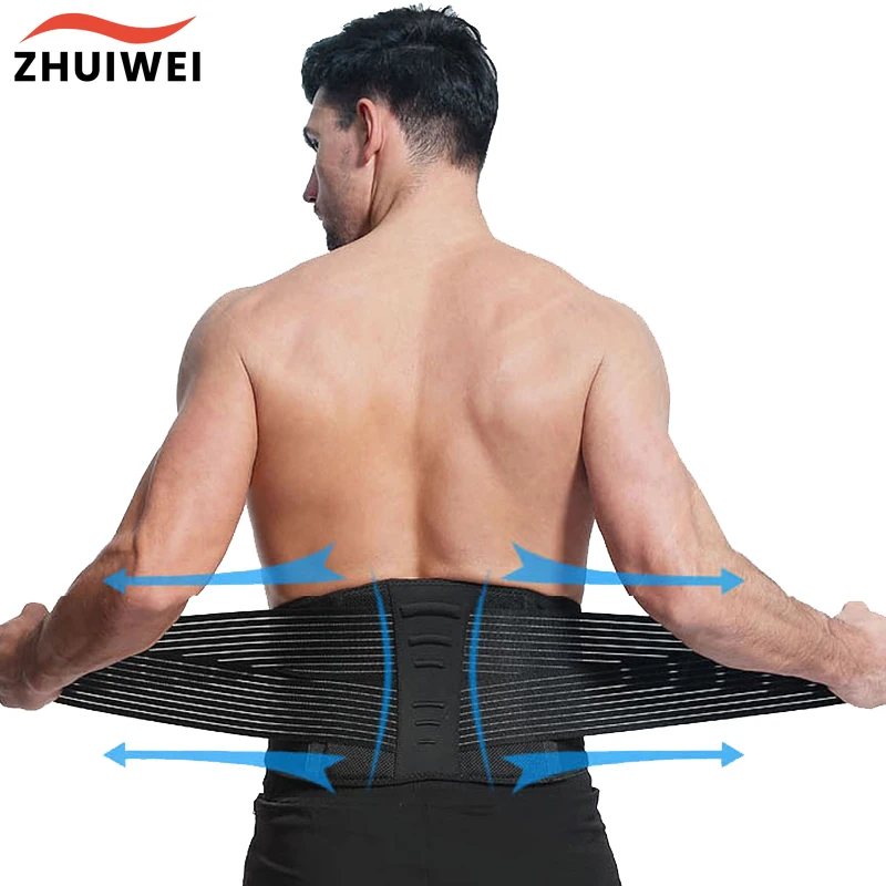 Lumbar Support Waist Back Strap Compression Springs Supporting For Men Women Weightlifting Gym Fitness Belt Sport Girdle